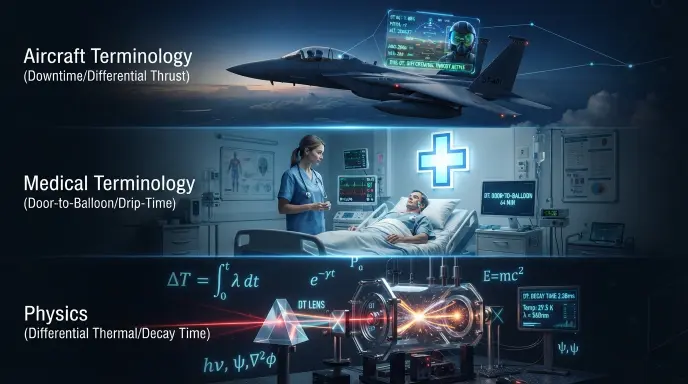 DT Meaning in Physics, Medical, and Aircraft Terminology