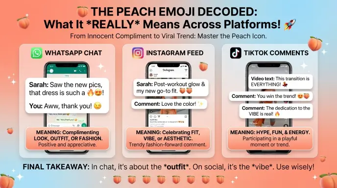 Peach Emoji Meaning in Chat, WhatsApp, Instagram, and TikTok