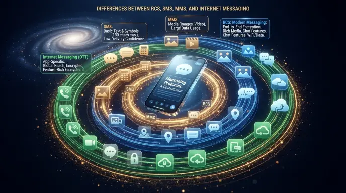 Differences Between RCS, SMS, MMS, and Internet Messaging