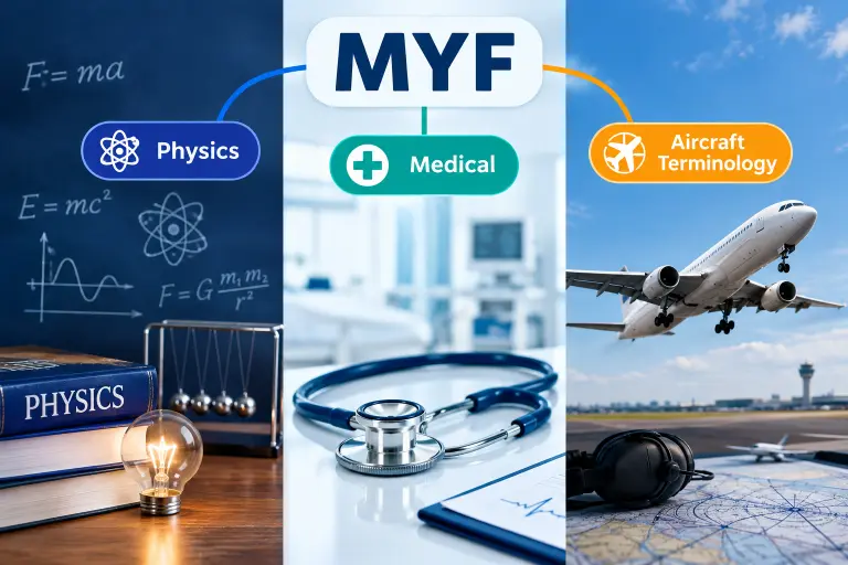 MYF in Physics, Medical, and Aircraft TerminologyMYF in Physics, Medical, and Aircraft Terminology
